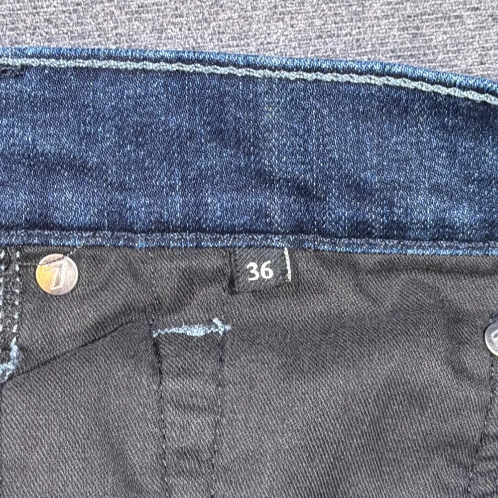 7 For All Mankind Slimmy Jeans Mens 36x32 Blue Slim Straight Leg Denim Pants